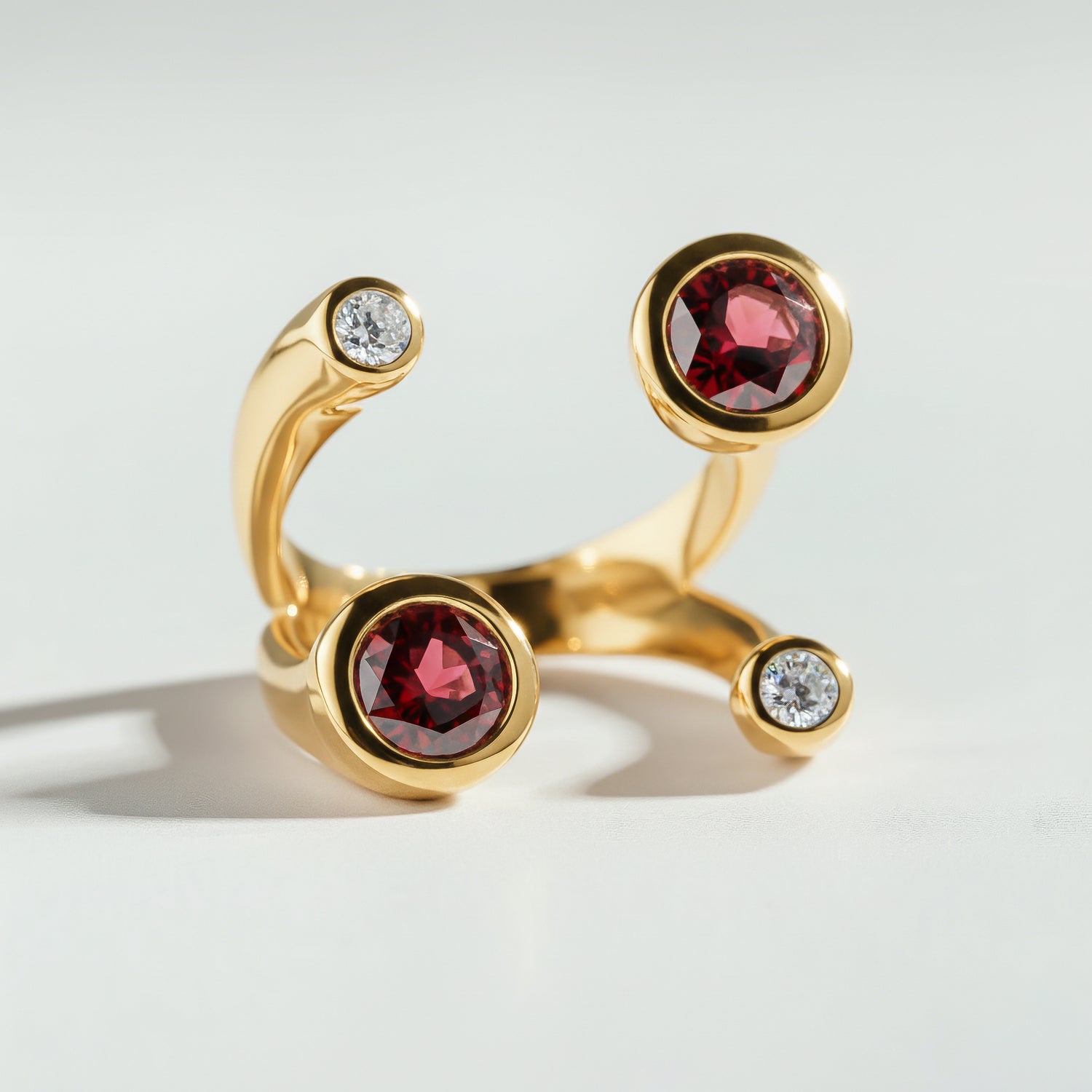 Pomegranate Mimosa ring by Atelier RMR Montreal