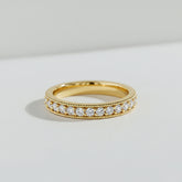 The Round Cut Semi-Eternity Band Diamond Ring by Atelier RMR Montreal