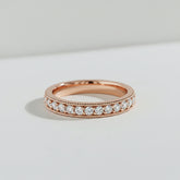 The Round Cut Semi-Eternity Band Diamond Ring by Atelier RMR Montreal
