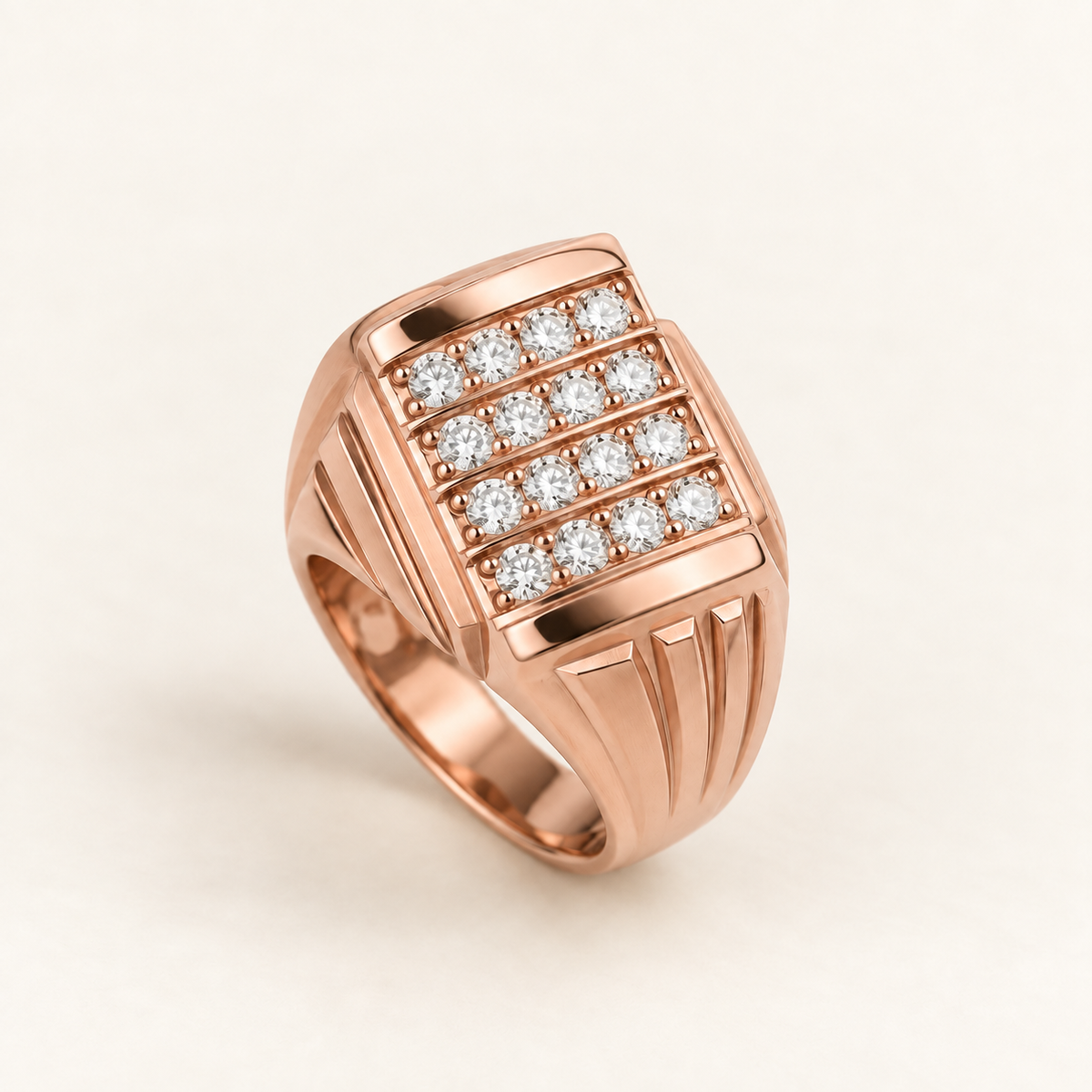 R 53 — white diamonds, rose gold