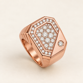 R 652 — white diamonds, rose gold