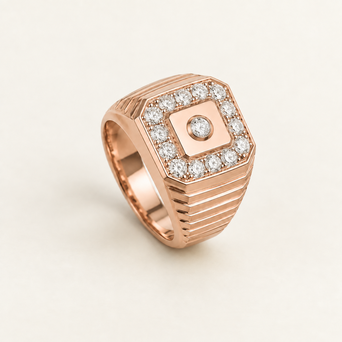 R 75 — white diamonds, rose gold