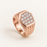 R 902 — white diamonds, rose gold