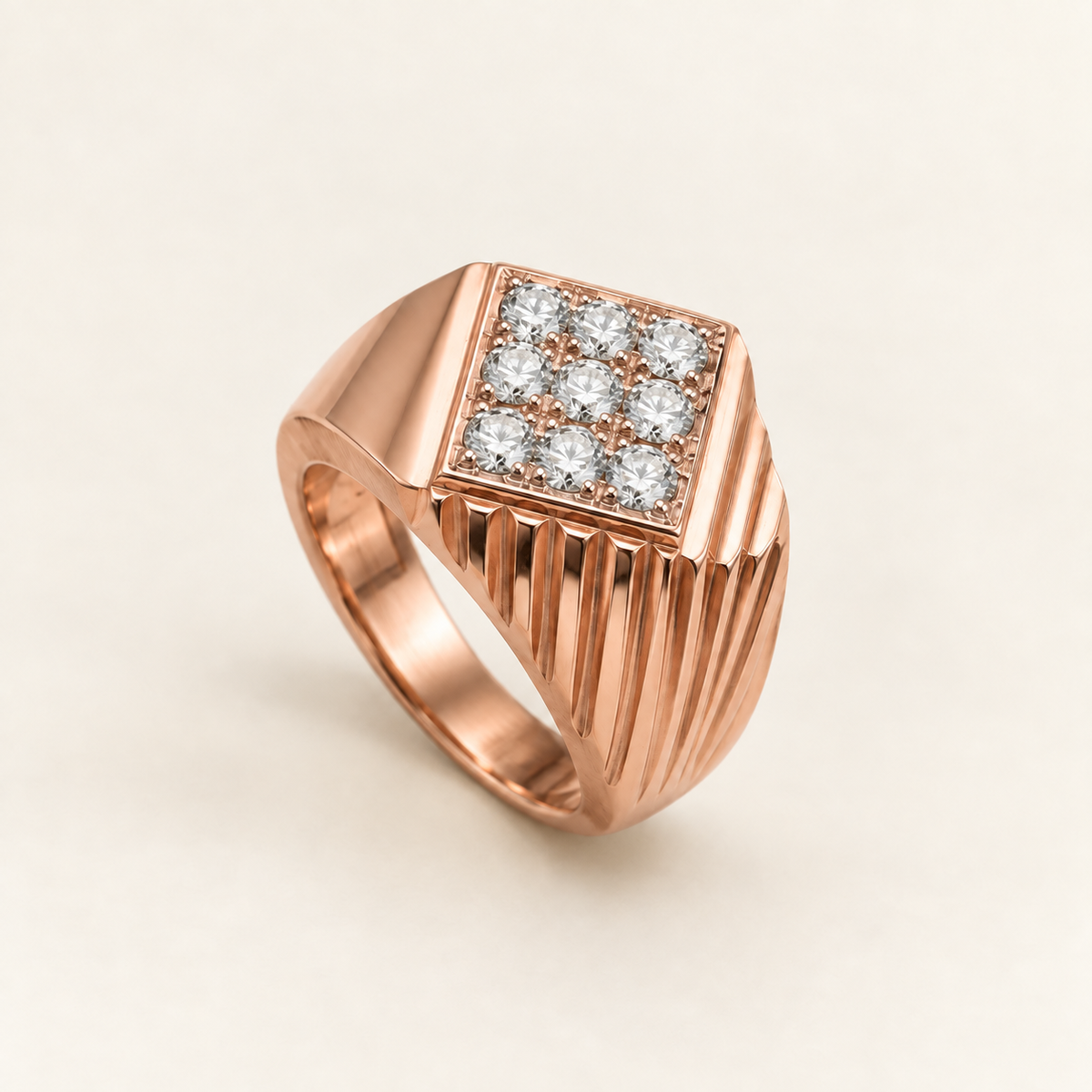 R 904 — white diamonds, rose gold