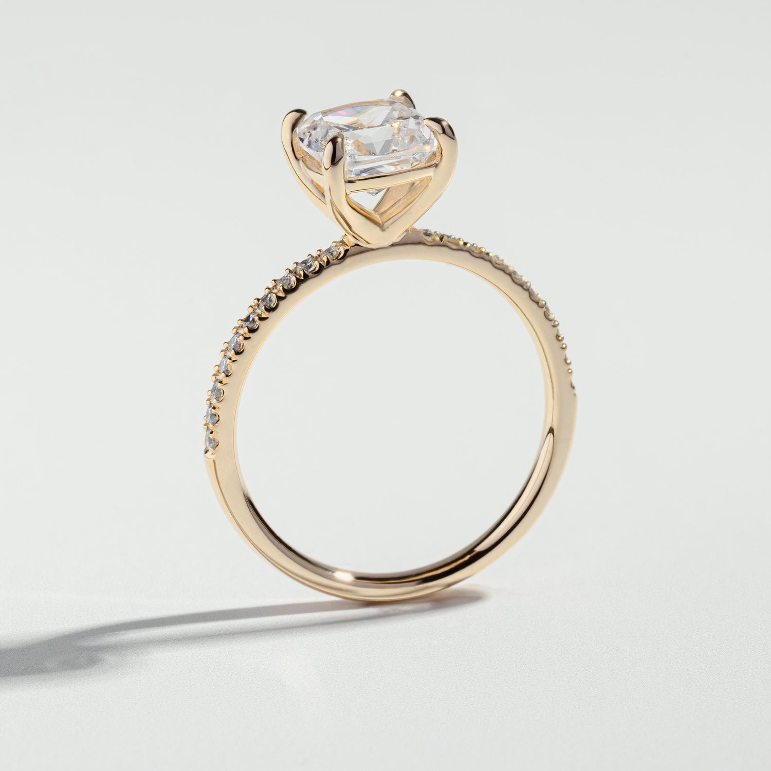  The Cushion Cut Pavé Diamond Ring | Atelier RMR Montreal | Engagement Ring