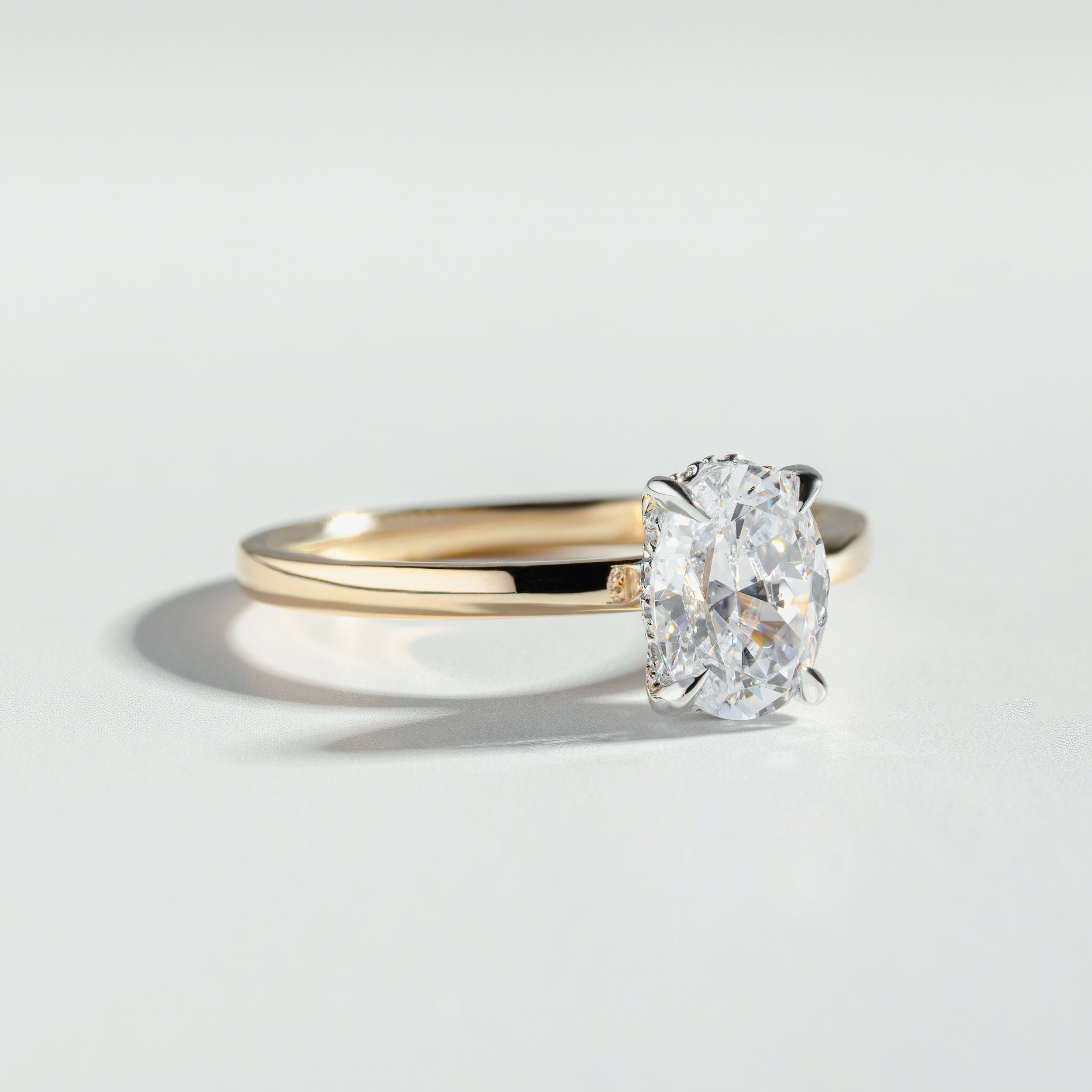 The Oval Cut Two-Tone Diamond Ring