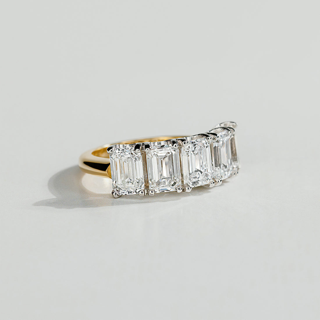 The Emerald Cut Half Eternity Diamond Ring