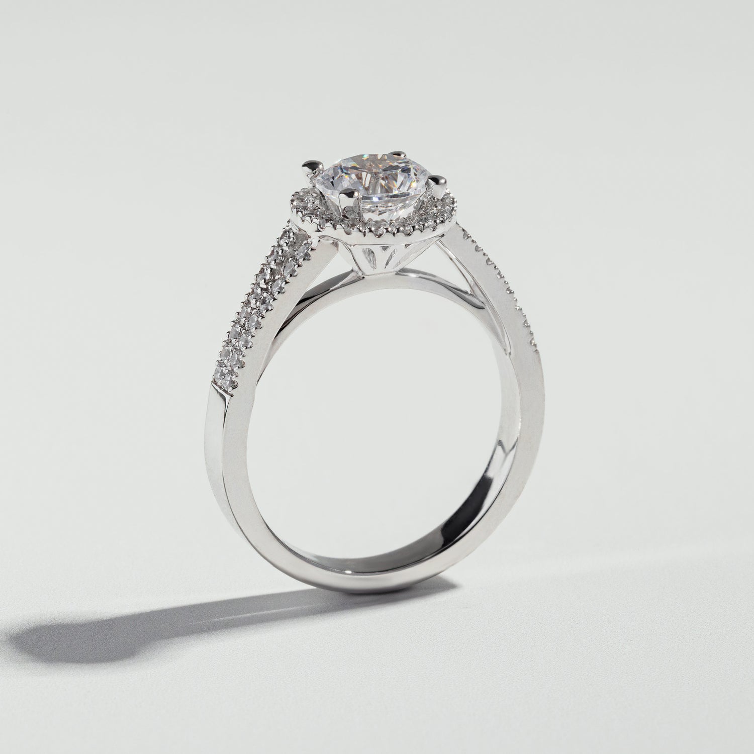 The Round Cut Halo Basket and Pav√© Ring by Atelier RMR Montreal