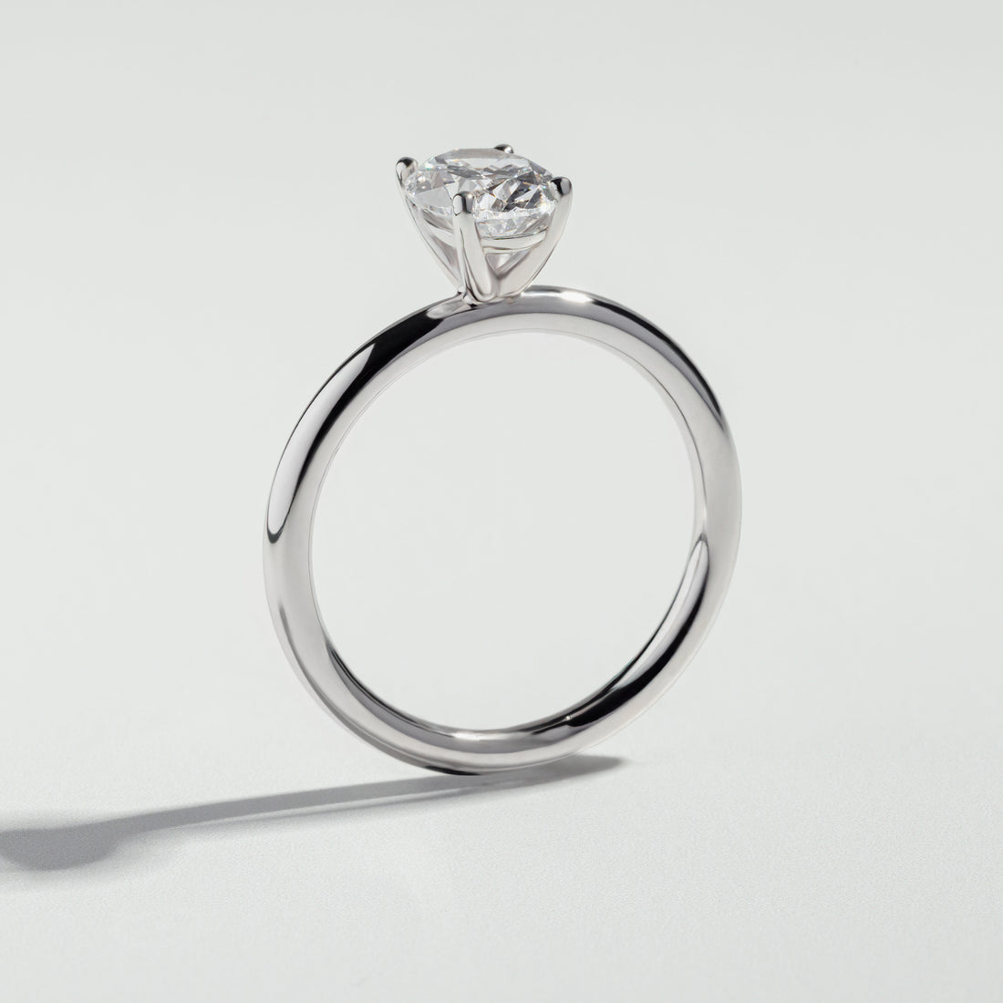 The Oval Cut Knife Edge Diamond Solitaire Ring