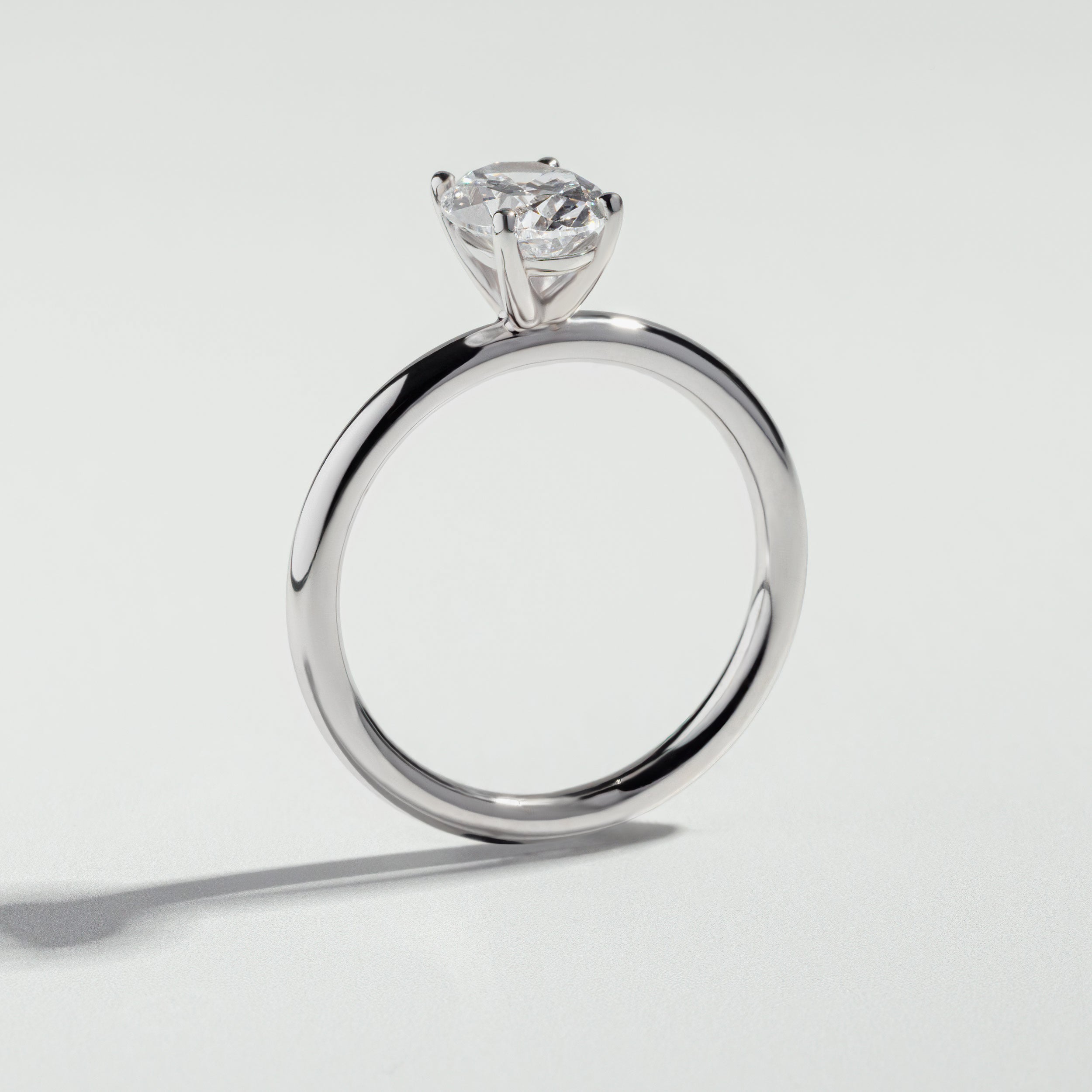 The Oval Cut Knife Edge Diamond Solitaire Ring
