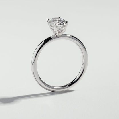 The Oval Cut Knife Edge Diamond Solitaire Ring