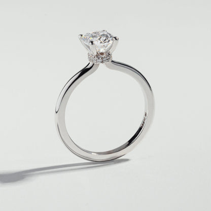 The Oval Cut Hidden Halo Diamond Ring by Atelier RMR Montreal