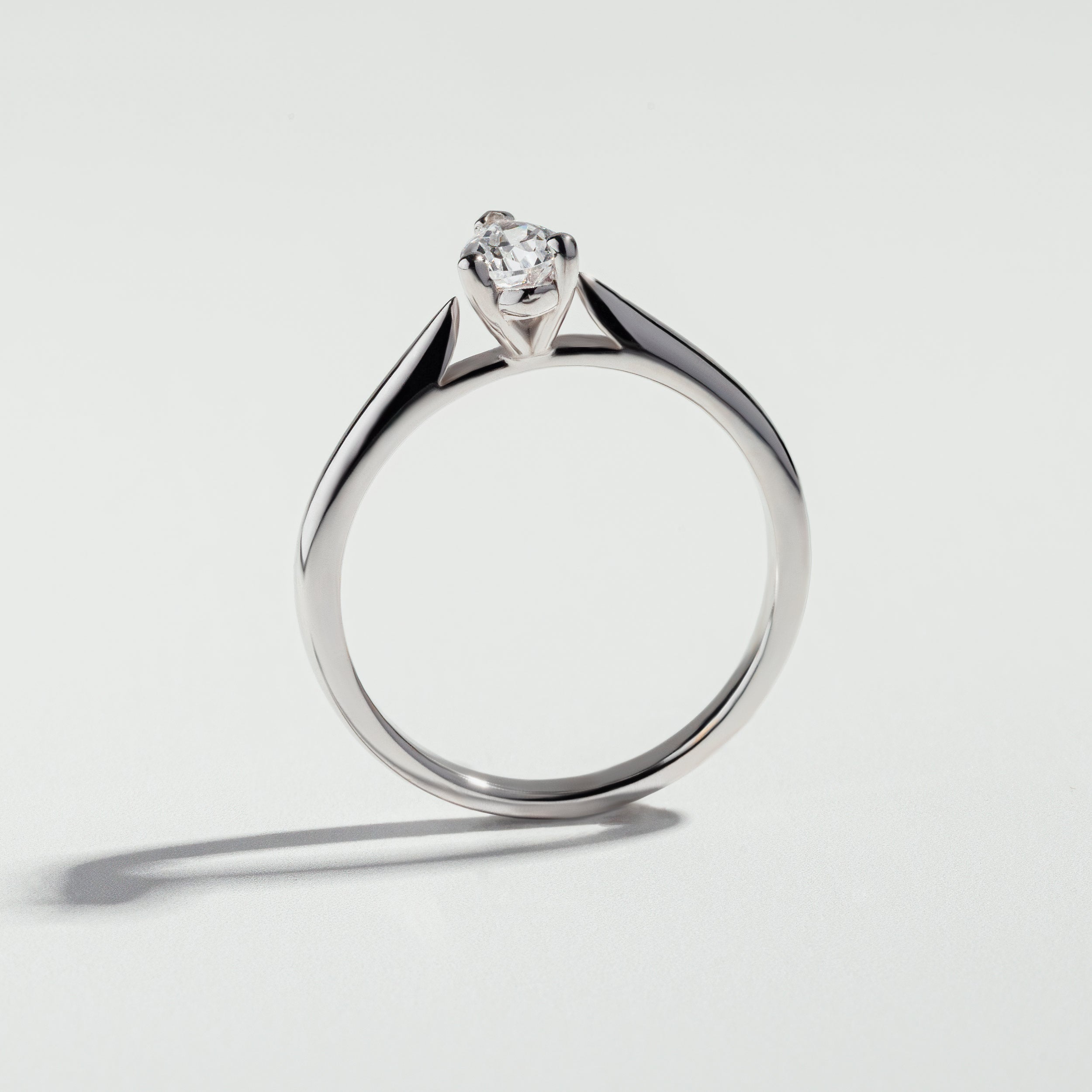 The Pear Shape Knife Edge Diamond Solitaire Ring