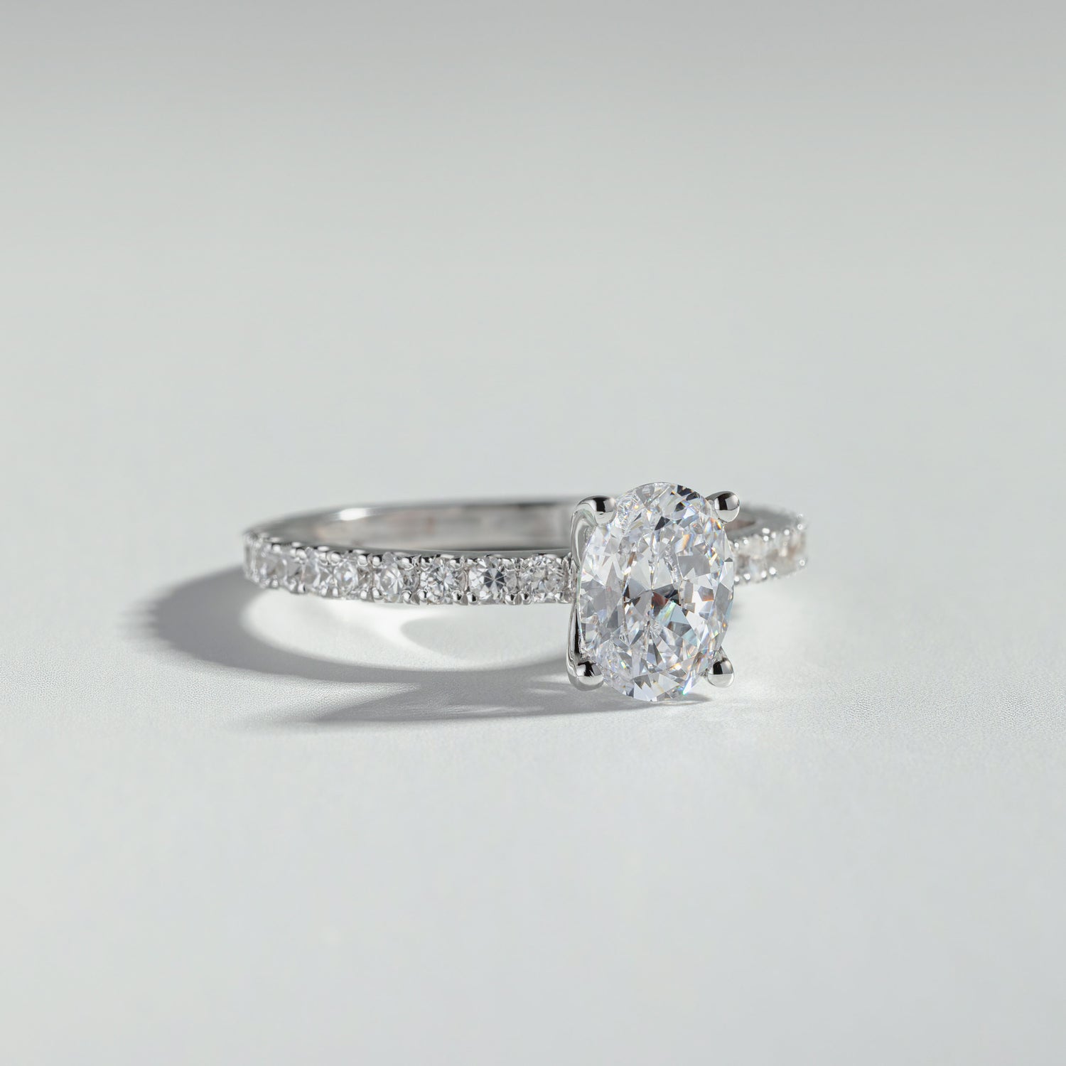 The Oval Cut Diamond Pavé Ring | Atelier RMR Montreal | Engagement Ring