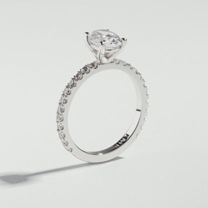  The Oval Cut Diamond Pavé Ring | Atelier RMR Montreal | Engagement Ring