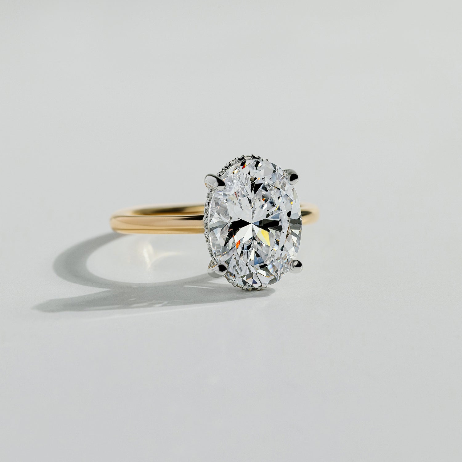 The Carat Oval Diamond and Hidden Halo Ring - Main Image