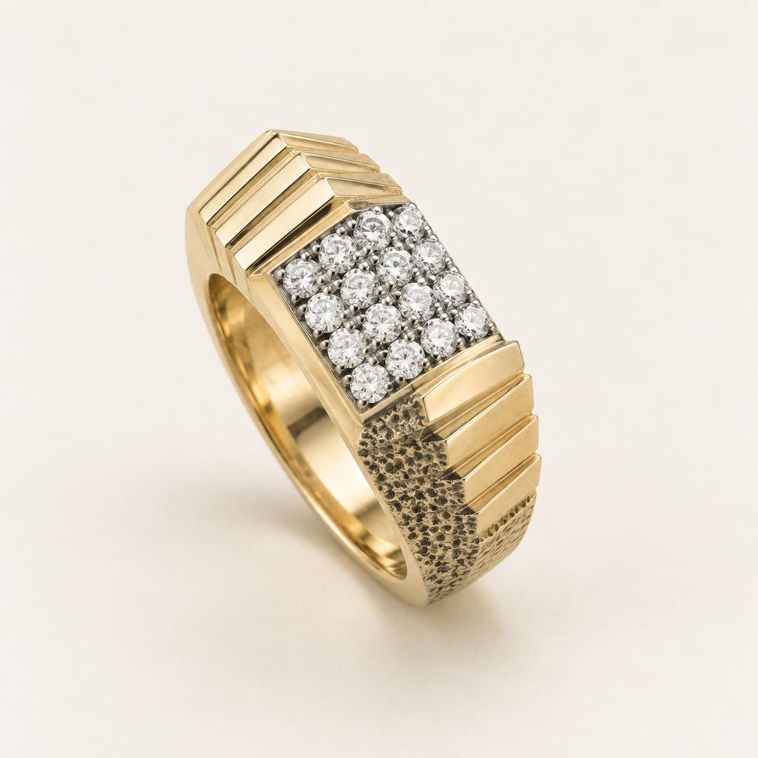 R 734 men’s gold and diamond ring