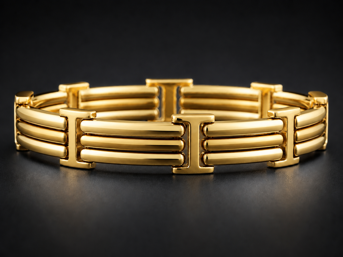 SC01 men's bracelet — all yellow gold