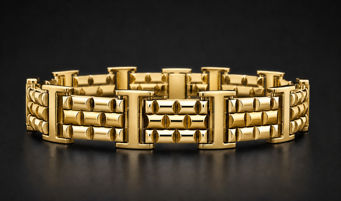 SC04 men's bracelet — all yellow gold