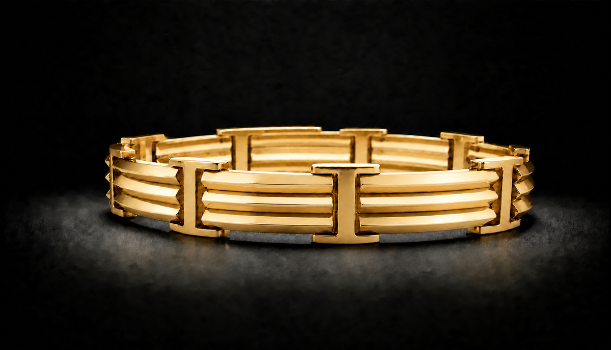 SC10 men's bracelet — all yellow gold