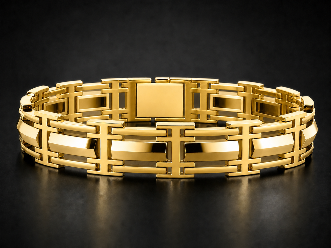 SC11 men's bracelet — all yellow gold