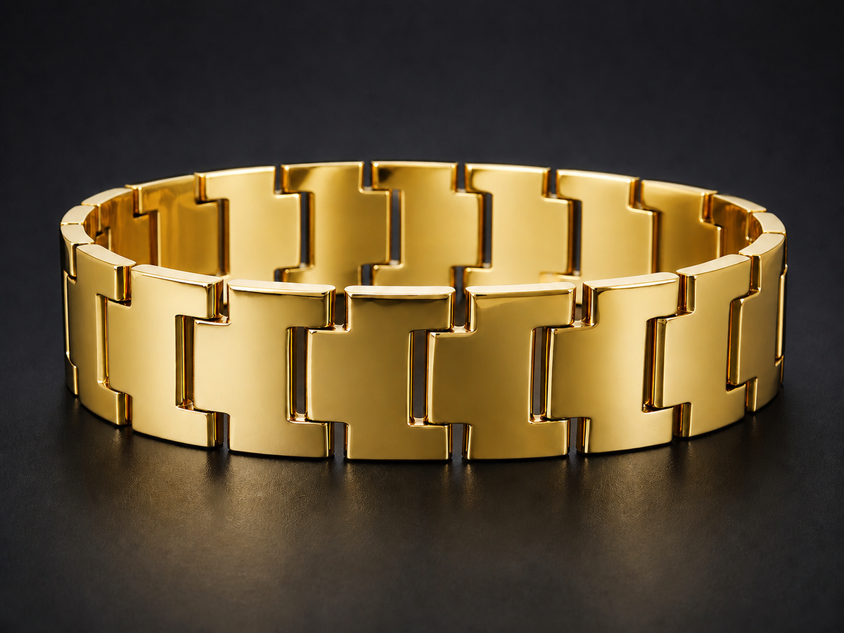 SC20 – Bracelet à mailles pour homme en or jaune