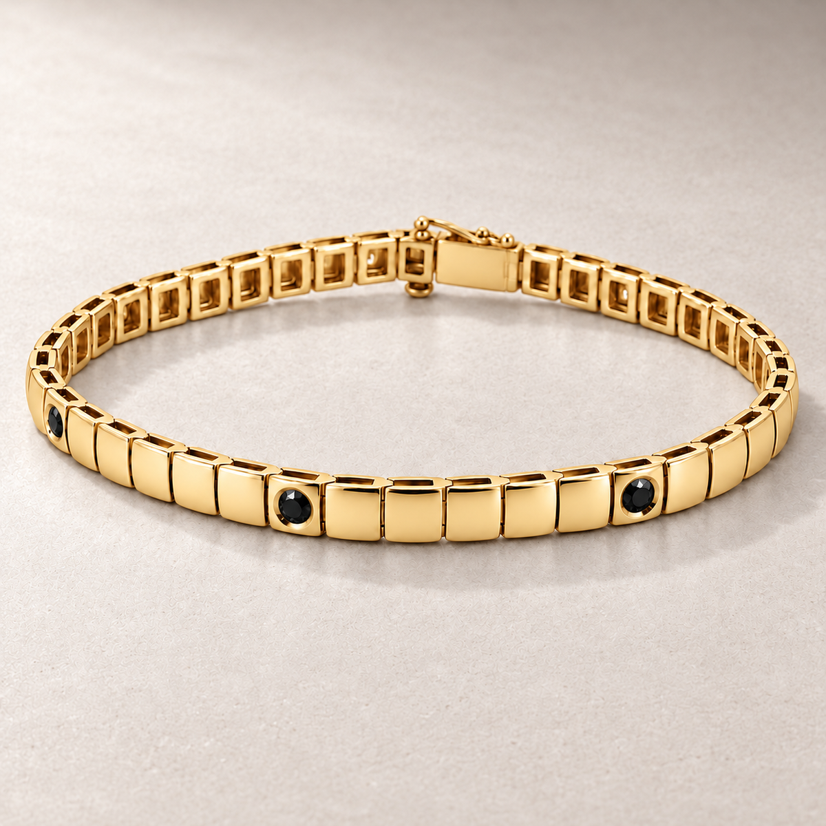 Bracelet en or à maillons et diamants — TN03-4M — vue détaillée 5