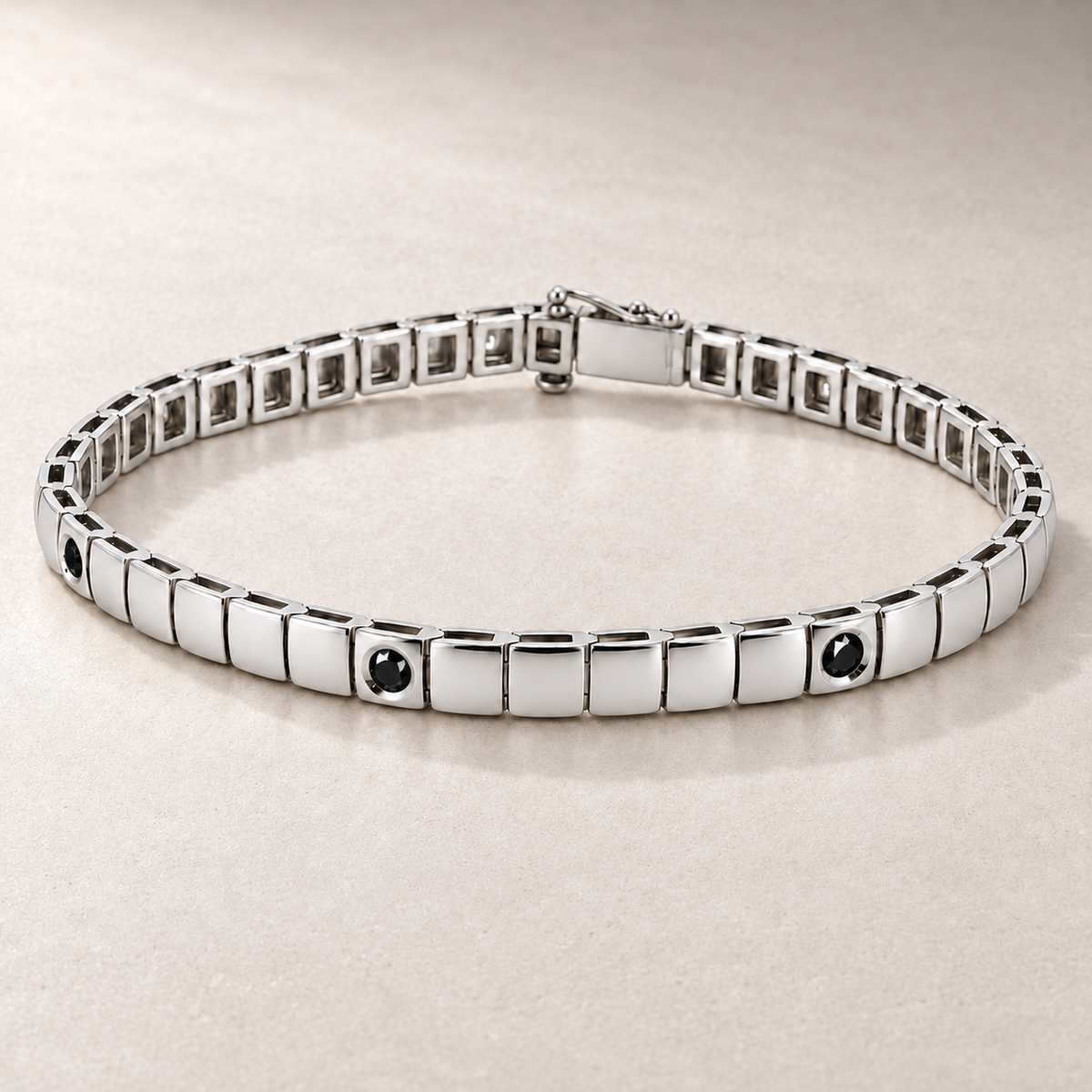 Bracelet en or à maillons et diamants — TN03-4M — vue détaillée 4