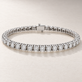 Bracelet TN08 en or blanc, diamants clairs, fond pierre greige — TN08 white gold bracelet with clear diamonds on greige stone.