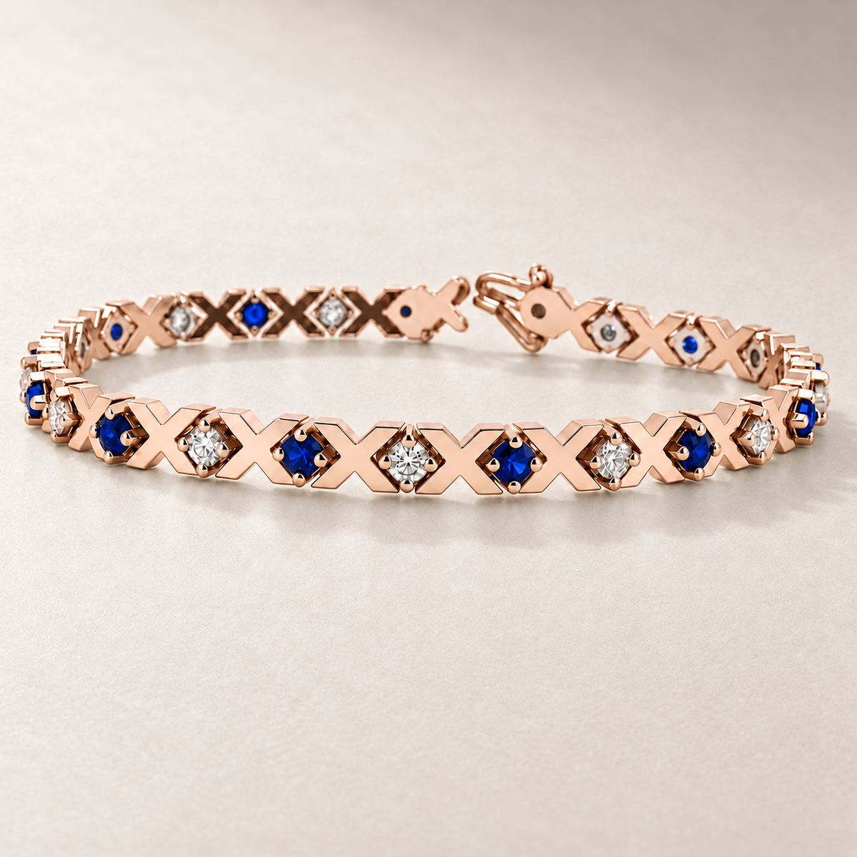 Bracelet en or, saphirs et diamants — TN21S — vue détaillée 3