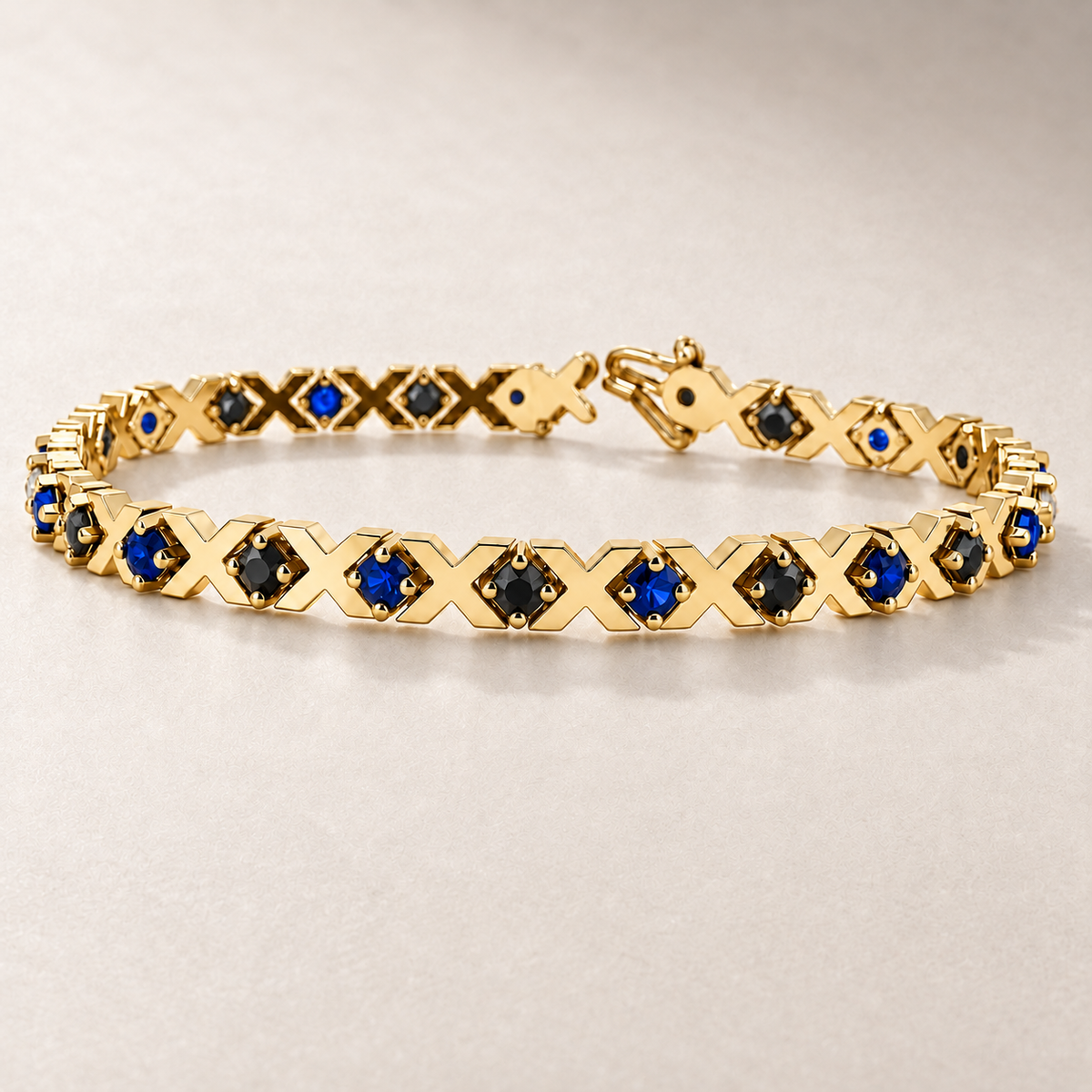 Bracelet en or, saphirs et diamants — TN21S — vue détaillée 5