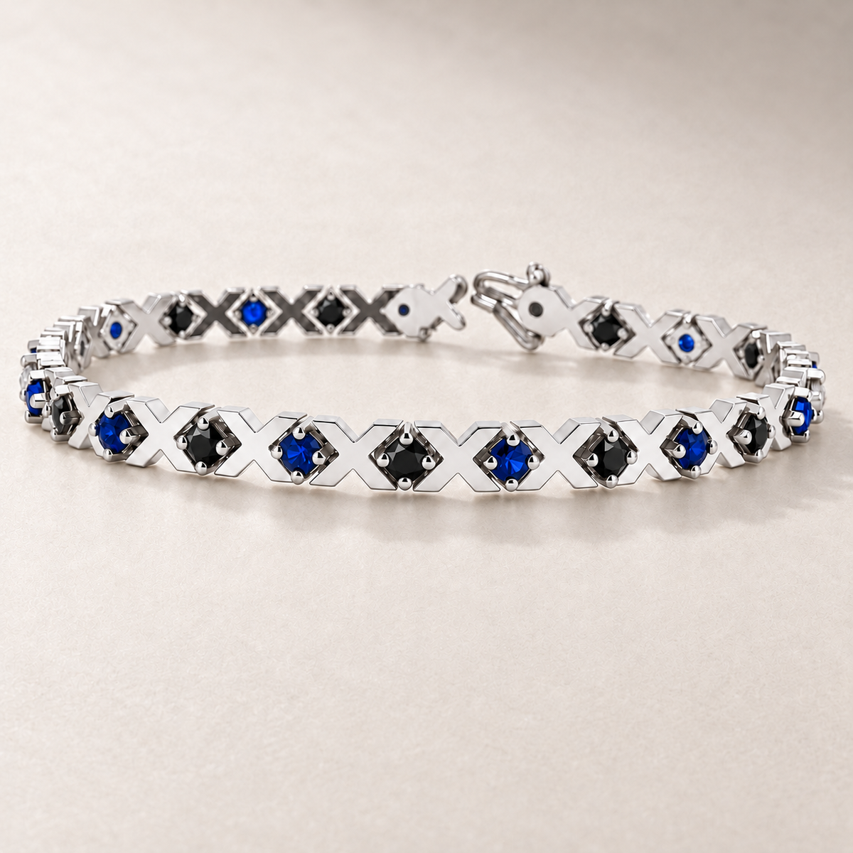 Bracelet en or, saphirs et diamants — TN21S — vue détaillée 4