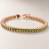 TN26P — Or rose / Rose gold — Péridots / Peridots — rendu illustratif / illustrative rendering