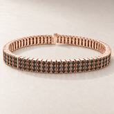 TN34 — Or rose / Rose gold — Diamants noirs / Black diamonds — rendu illustratif / illustrative rendering