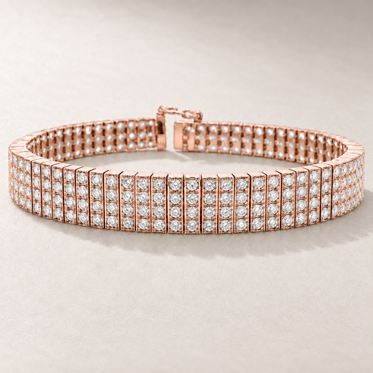Bracelet en or et diamants sur quatre rangées — TN35 — vue détaillée 3