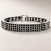 TN35 — Or blanc / White gold — Diamants noirs / Black diamonds — rendu illustratif / illustrative rendering