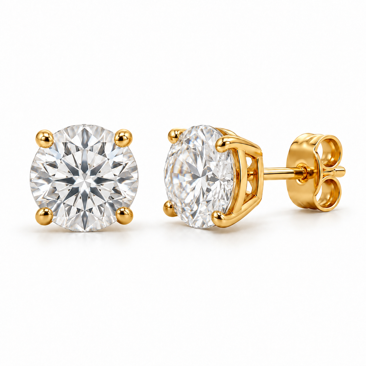 Boucles d’oreilles en diamants de laboratoire – 1 carat total