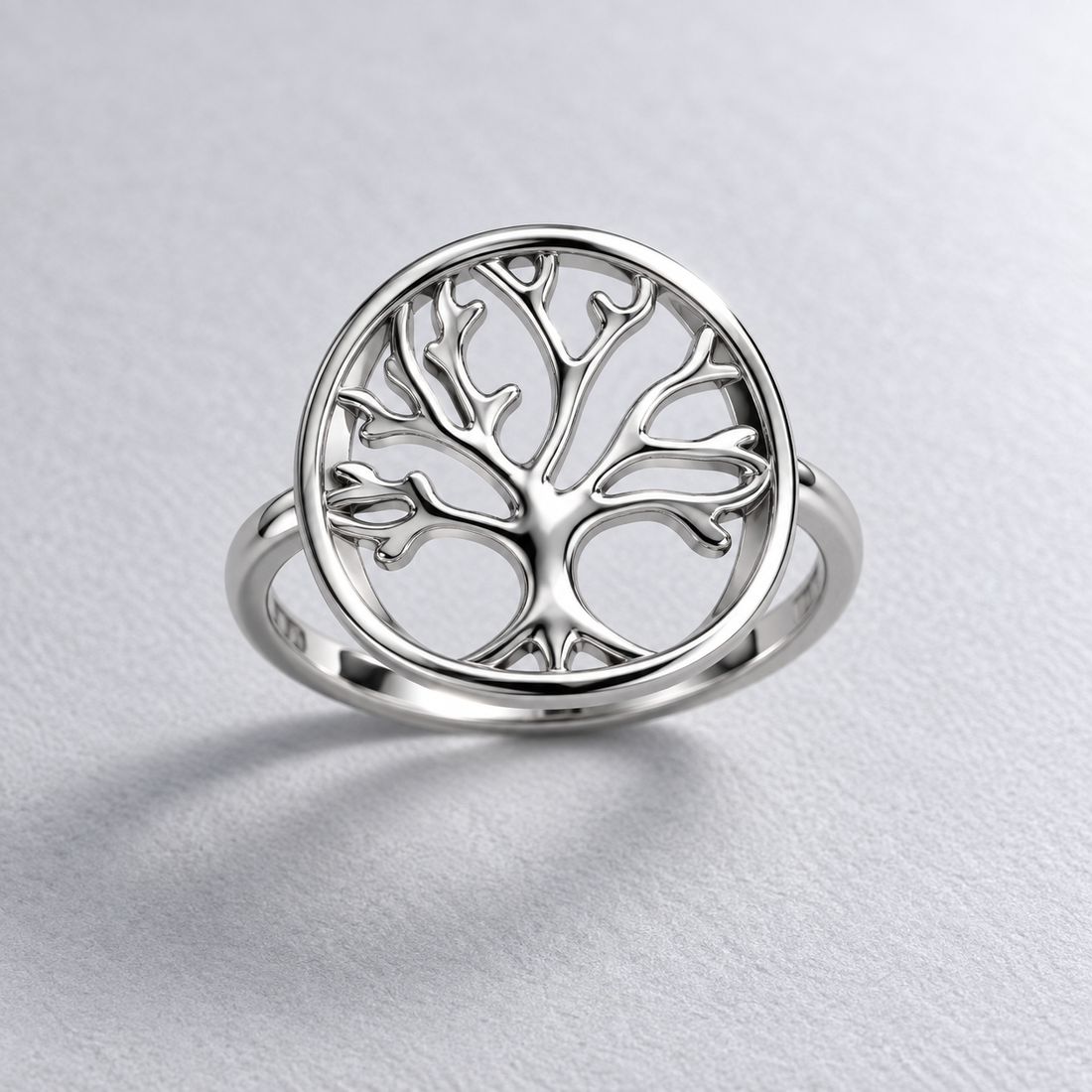 Bague Arbre de vie en or blanc