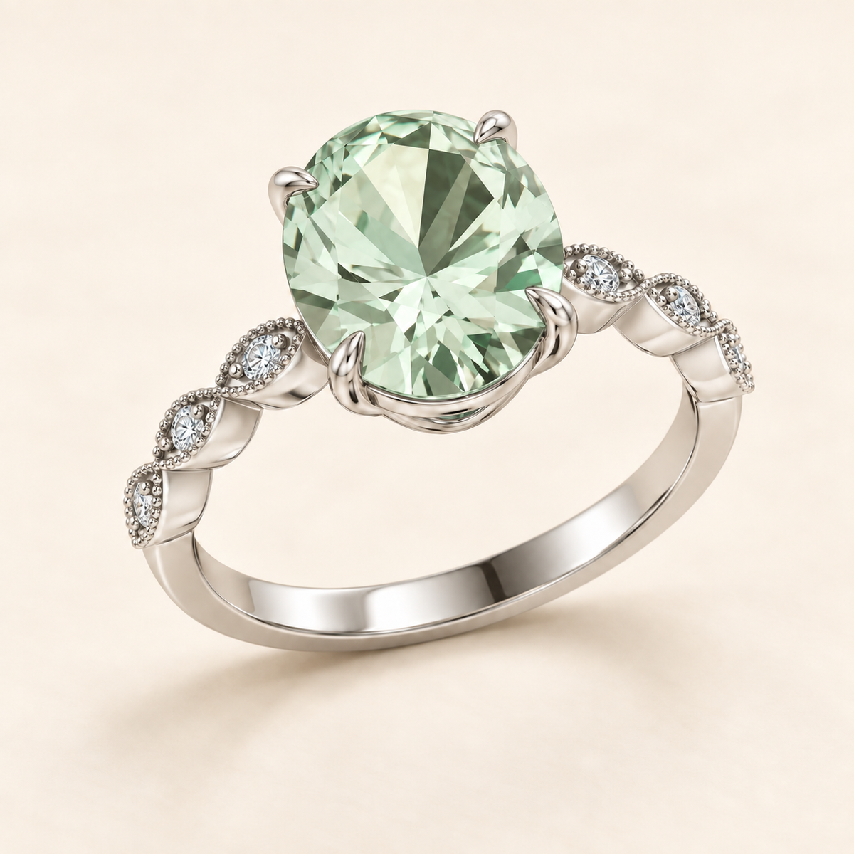 R4160 — Prasiolite — Or blanc