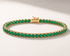 14K gold lab-grown emerald tennis bracelet