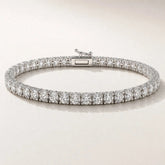 Bracelet tennis en or blanc 14K et diamants, vue complète