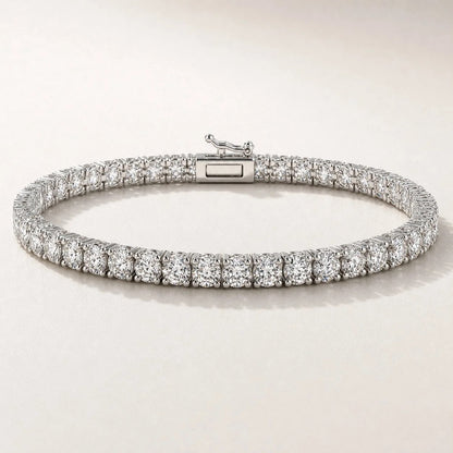 Bracelet tennis en or blanc 14K et diamants, vue complète